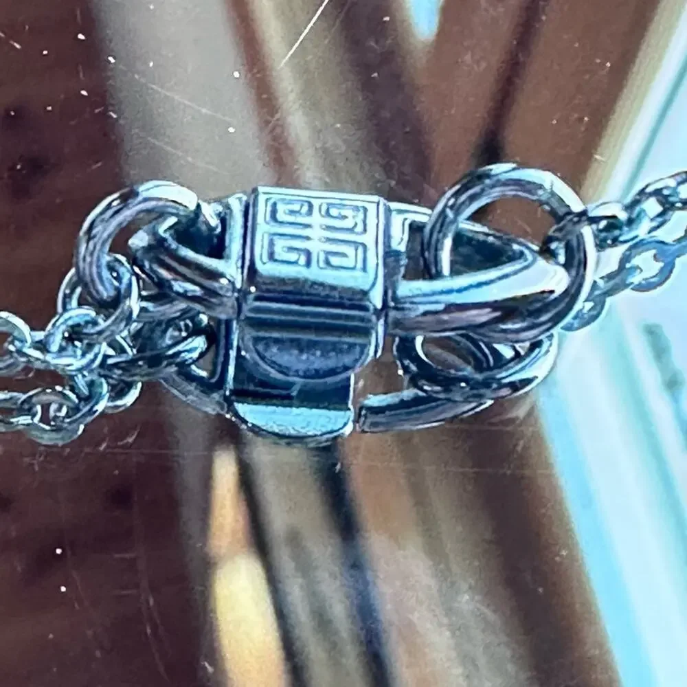 Givenchy - Night Star Rhinestone and Marcasite Necklace, black and rhodium - Picture 4 of 7